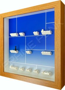 FRAMEPUNK LEGO MARVEL STUDIOS Minifigures Series Display Frame (comic fade) Side view