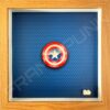 FRAMEPUNK superhero display compatible with single LEGO Captain America minifigure (Oak)