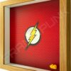 FRAMEPUNK superhero display compatible with single LEGO Flash minifigure (Oak) Side view