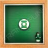 FRAMEPUNK superhero display compatible with single LEGO Green Lantern minifigure (Oak) With minifigure