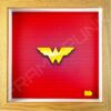 FRAMEPUNK superhero display compatible with single LEGO Wonder Woman minifigure (Oak)