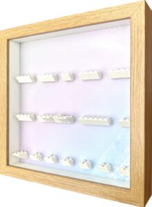 FRAMEPUNK Lego Disney 100 Minifigures Series 3 Display Oak Effect Frame Side View