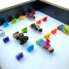 FRAMEPUNK 18 Rainbow Display Frame compatible with Lego minifigures, black frame, depth view