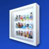 FRAMEPUNK LEGO Disney Minifigures Series 2 white display, white frame, side view, showing minifigures