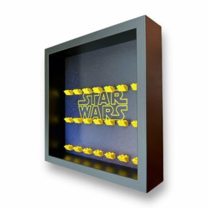 FRAMEPUNK LEGO Star Wars Minifigures Display, white frame, side view