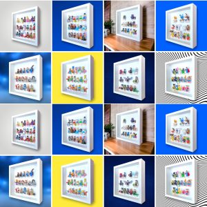 FRAMEPUNK All White LEGO series displays collage, pick any series in plain white