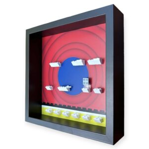 FRAMEPUNK LEGO Looney Tunes Minifigures Series 1 Display Frame, side view (Black)