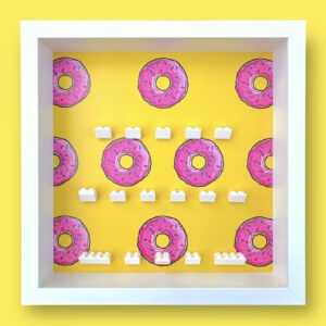 FRAMEPUNK LEGO The Simpsons Minifigures Series Display Frame (Donuts/White)