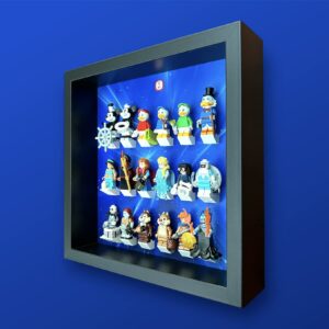 FRAMEPUNK Lego Disney Minifigures Series 2 Display Black Frame With Minifigures, side view
