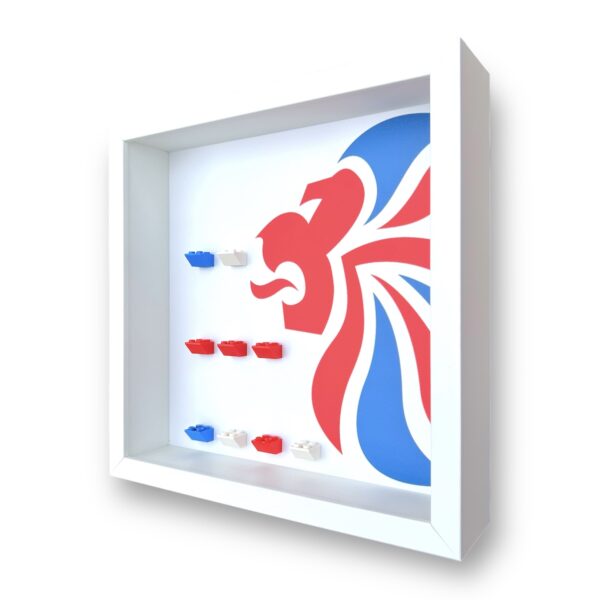 FRAMEPUNK LEGO Team GB Minifigures Series Display Frame (White) Side View