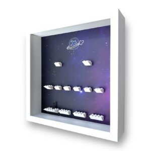 FRAMEPUNK LEGO Minifigures Series 26 Display, White Frame, side view