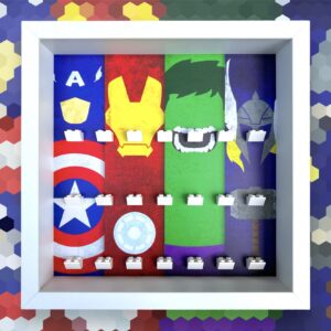 FRAMEPUNK LEGO MARVEL Minifigures Display Frame (White)