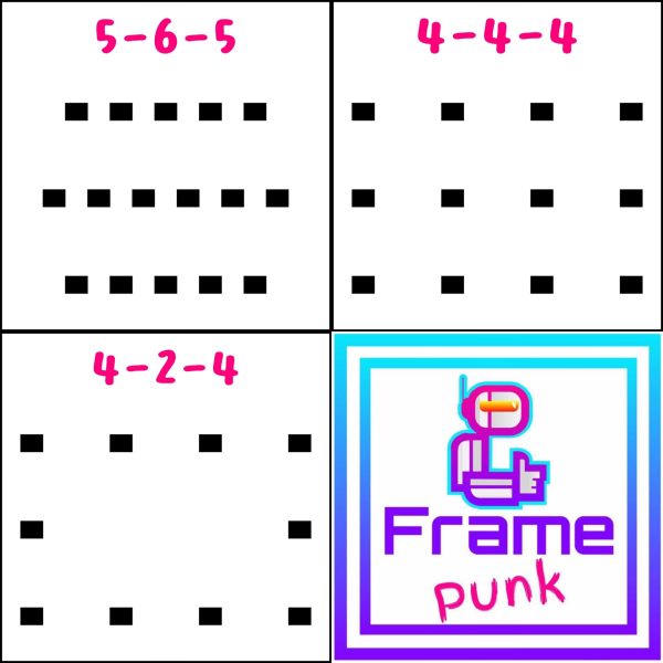 FRAMEPUNK 3rd grid for brick formation choices