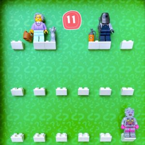 FRAMEPUNK LEGO Minifigures Series 11 Display with minifigures lineup