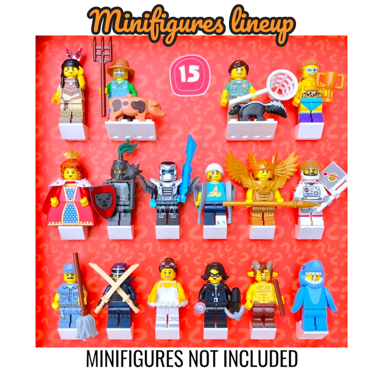 LEGO Minifigures Series 15 Display by FRAMEPUNK