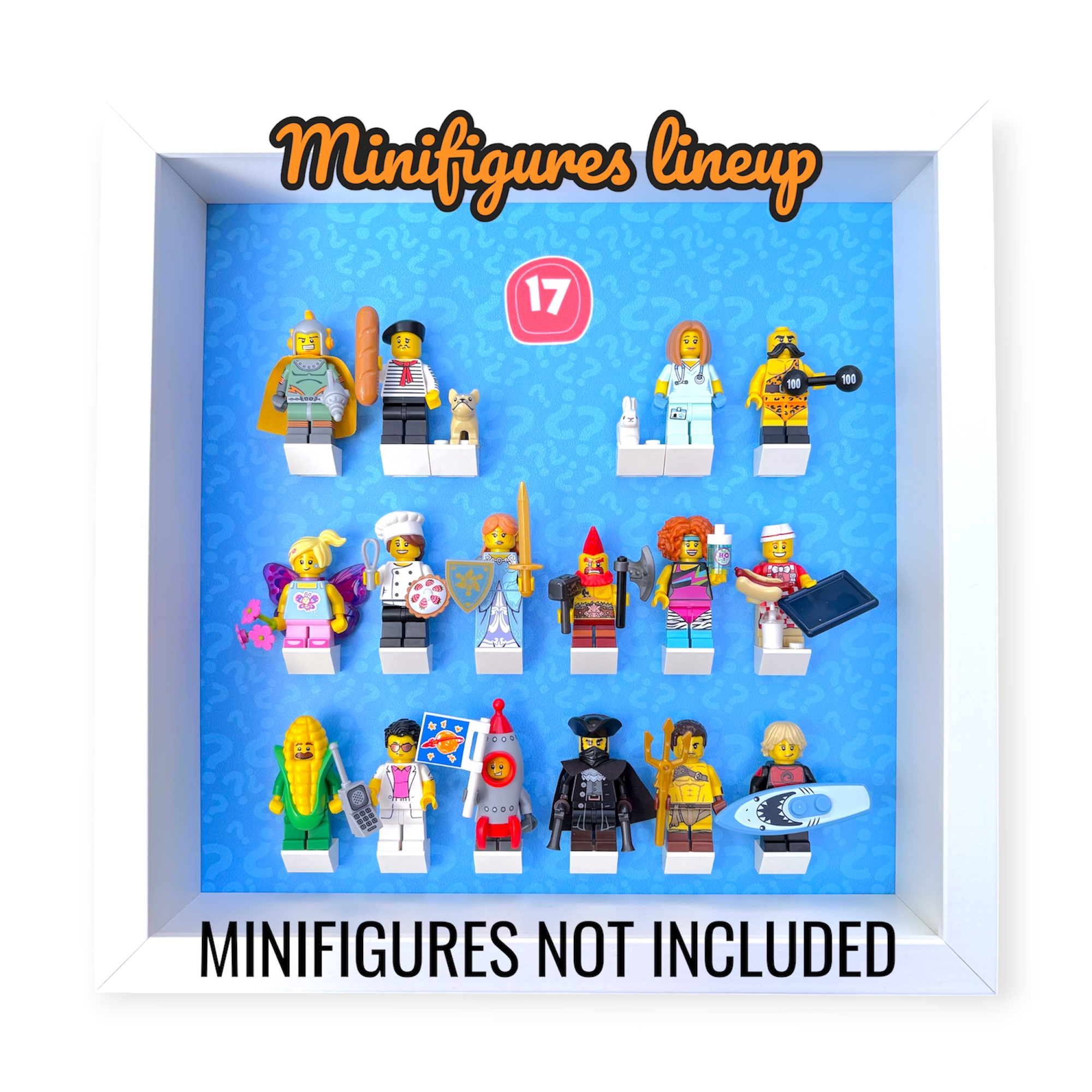 LEGO Minifigures Series 17 Display by FRAMEPUNK