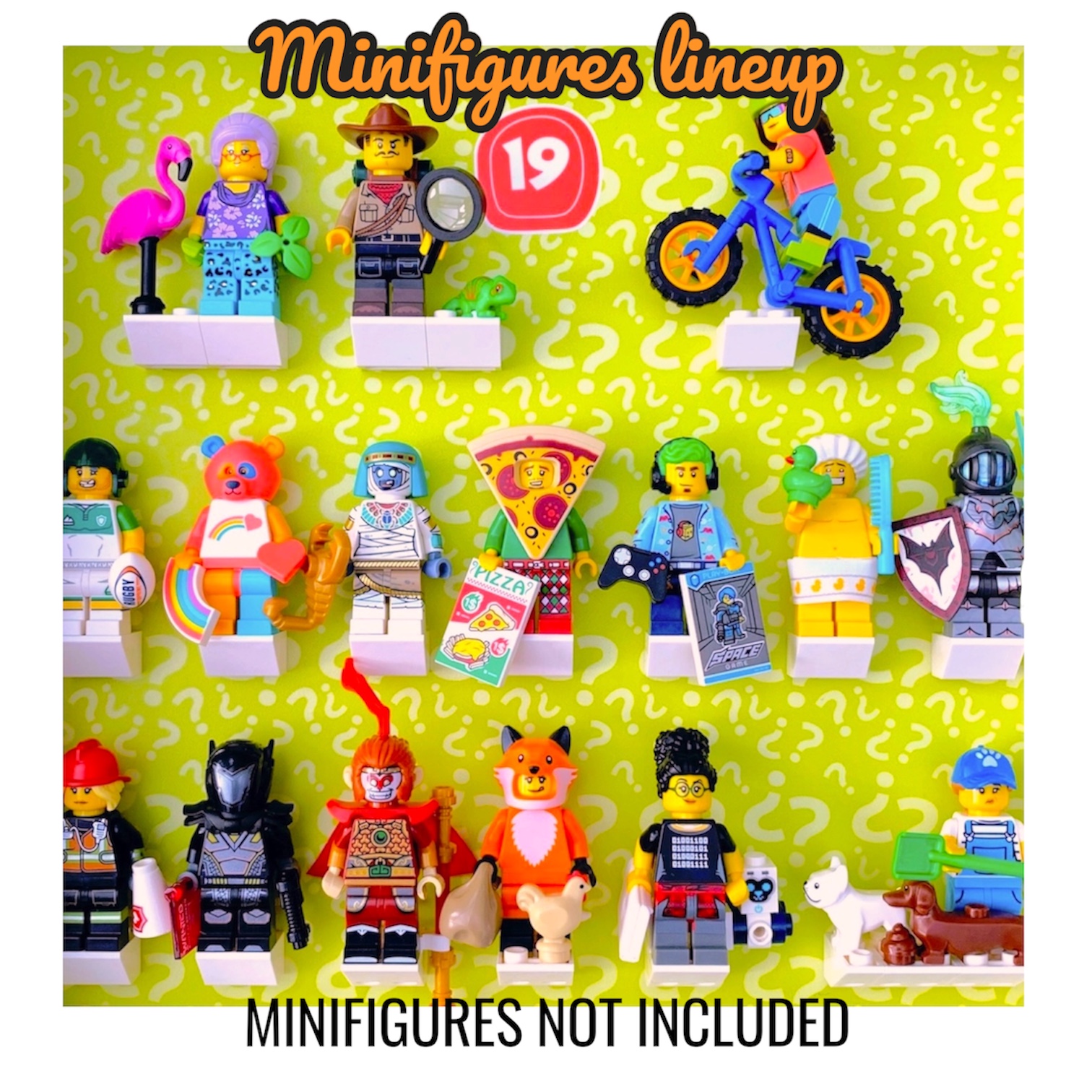 LEGO Minifigures Series 19 Display by FRAMEPUNK