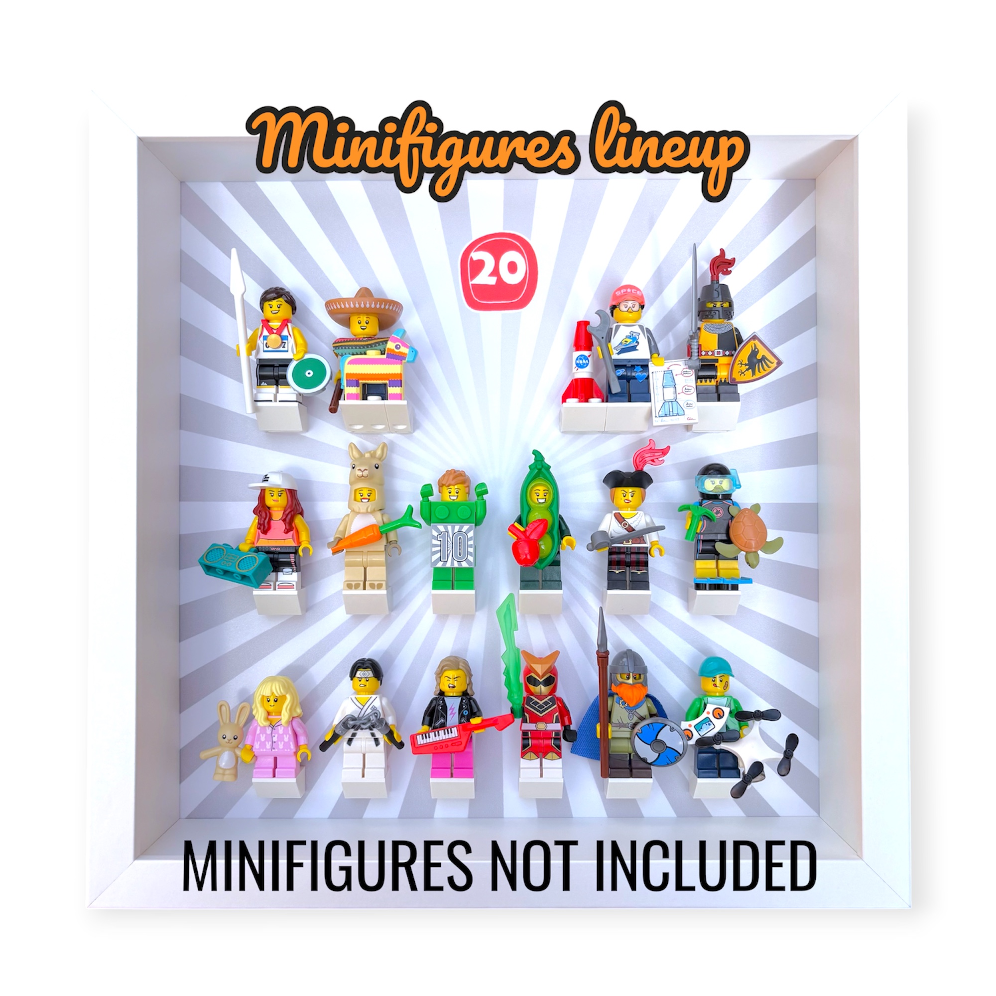 LEGO Minifigures Series 20 Display by FRAMEPUNK