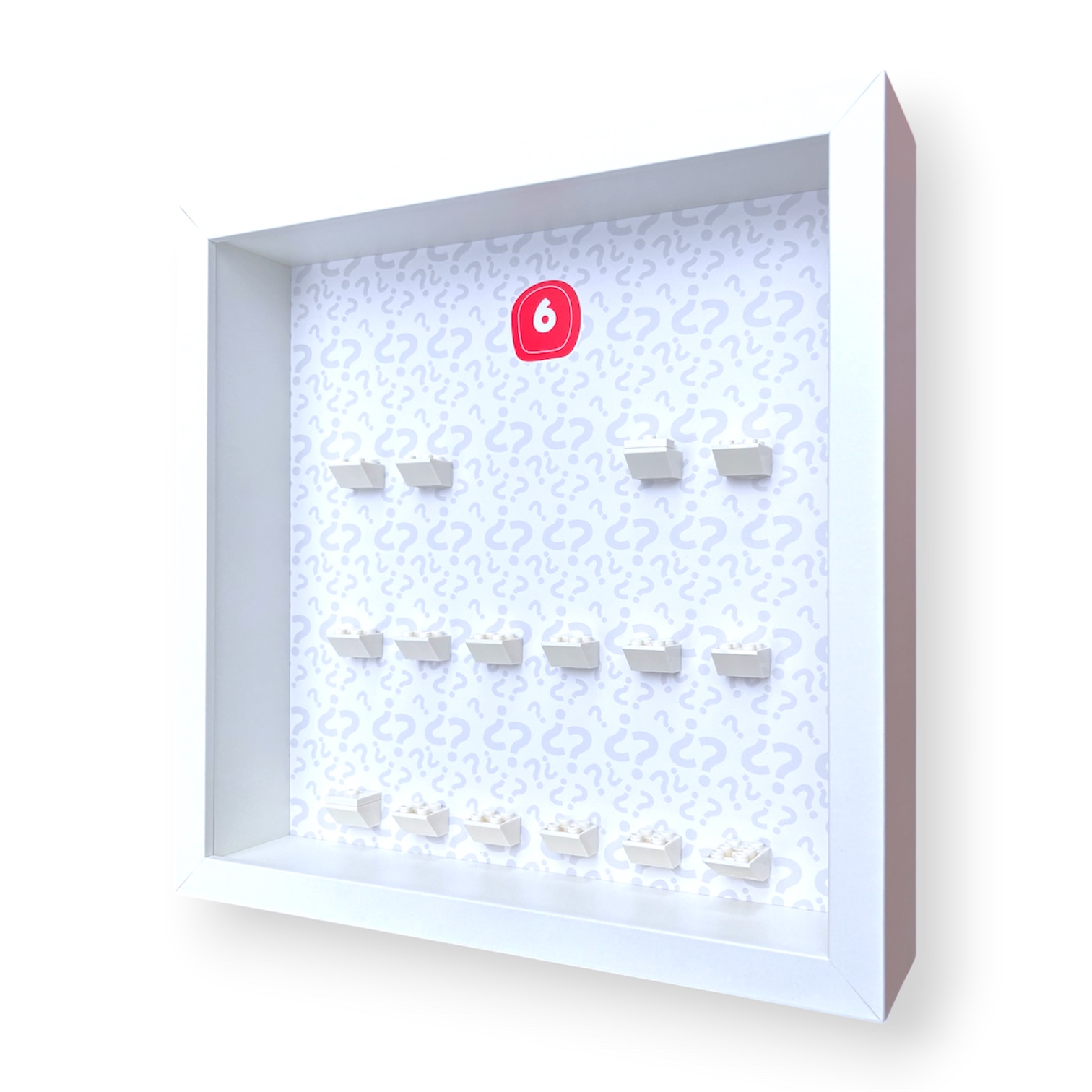 FRAMEPUNK LEGO Minifigures Series 6 Display, White Frame, side view