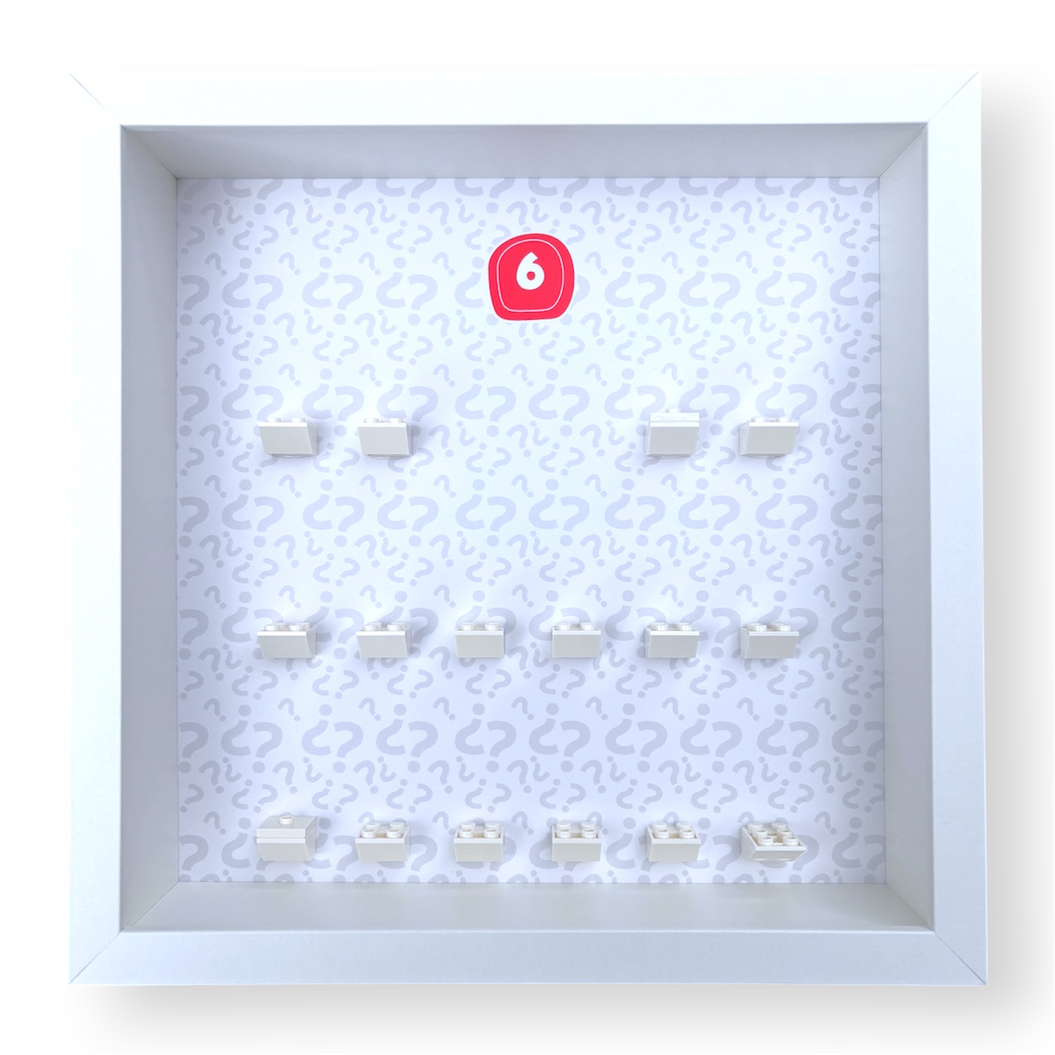 FRAMEPUNK LEGO Minifigures Series 6 Display, White Frame