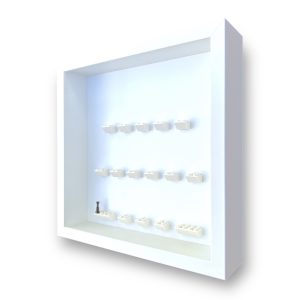 FRAMEPUNK LEGO Harry Potter Minifigures Series 2 white display, white frame, side view