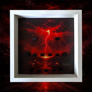 FRAMEPUNK LEGO Stranger Things Minifigures Display Frame - Hawkins, (White)