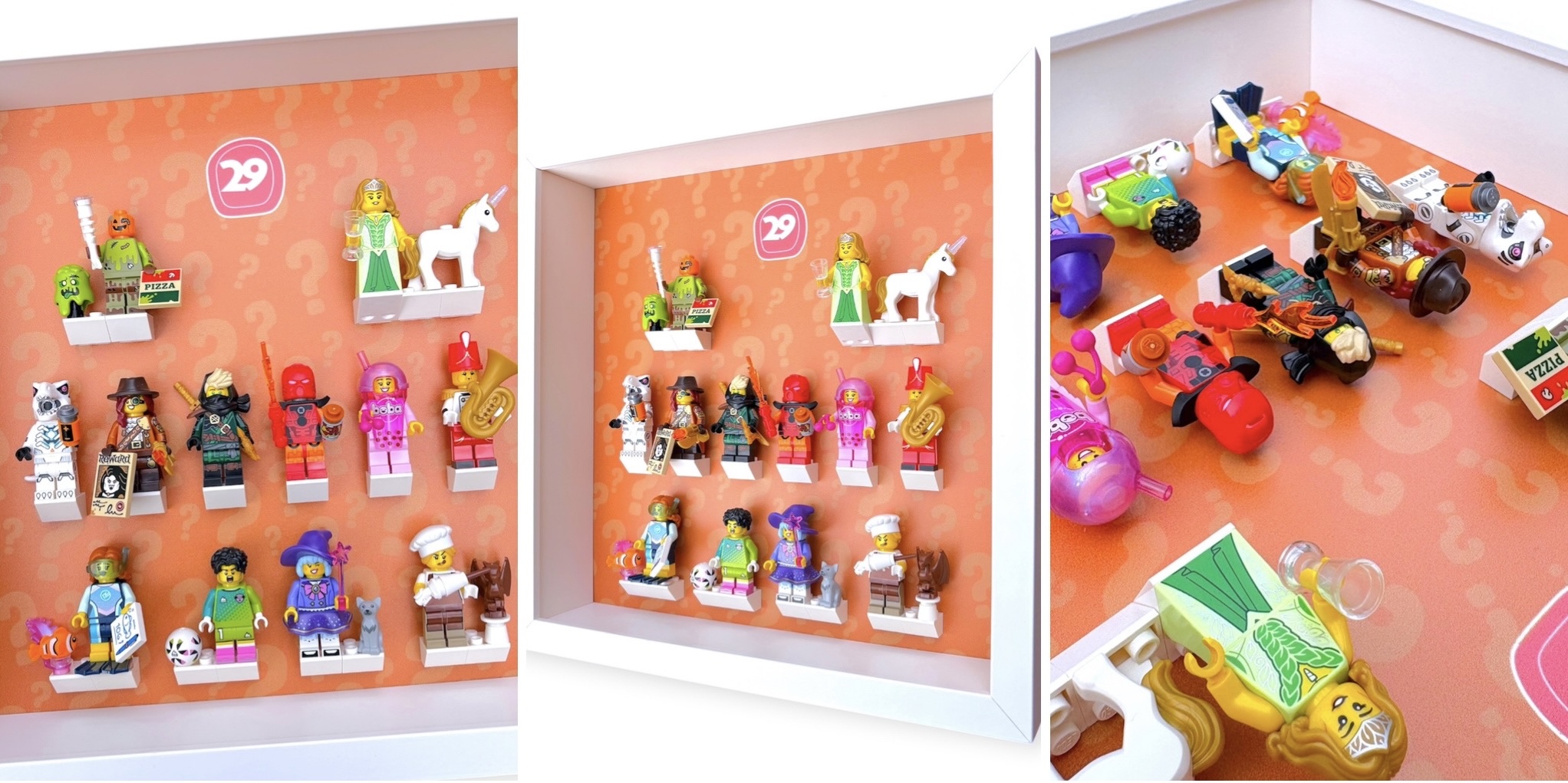 LEGO minifigure series 29 display collage